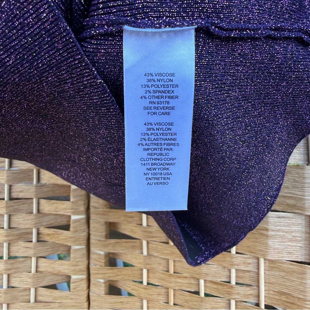 House Of Harlow 1969 Purple Shimer Wide Strap NWT Women’s Size XS - Picture 5 of 8